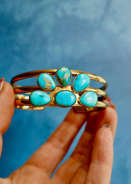 Blue Ridge Turquoise Triple Cuff