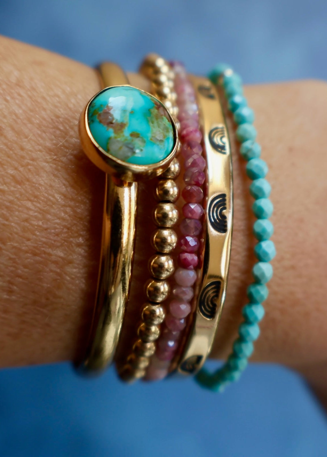 Rainbow Connection Cuff Stacker Bracelet RC62