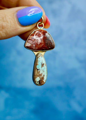 Day Tripper Mushroom *Pendant Only* Gold Alchemia DT67