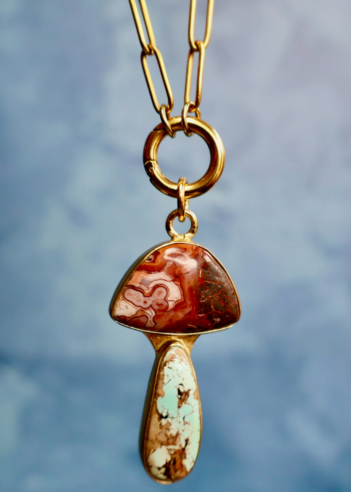 Day Tripper Mushroom *Pendant Only* Gold Alchemia DT67