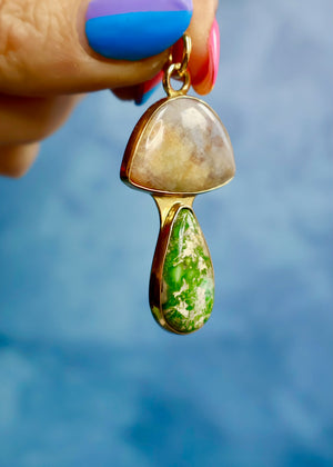 Day Tripper Mushroom *Pendant Only* Gold Alchemia DT65