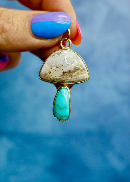 Day Tripper Mushroom *Pendant Only* Gold Alchemia