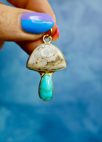 Day Tripper Mushroom *Pendant Only* Gold Alchemia