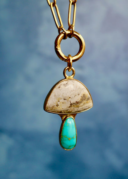 Day Tripper Mushroom *Pendant Only* Gold Alchemia