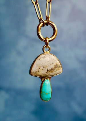 Day Tripper Mushroom *Pendant Only* Gold Alchemia DT66