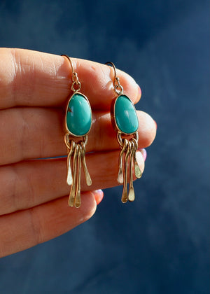 Campitos Turquoise Fringe Earrings DT2