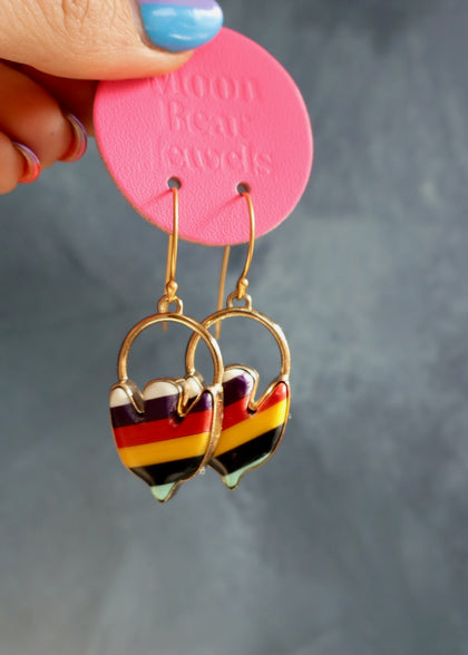 Day Tripper Bird Hoops Vintage Pool Ball