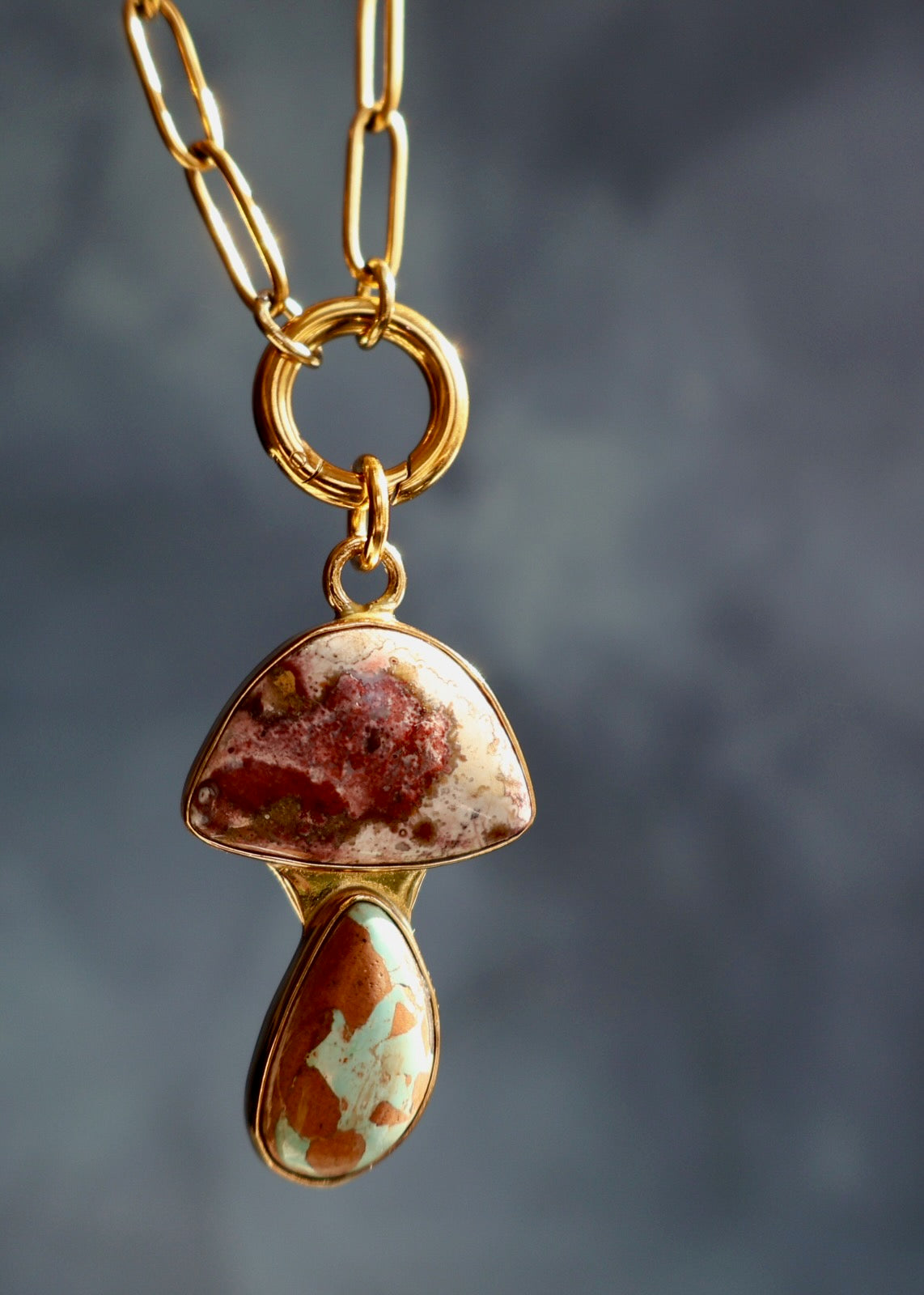 Day Tripper Mushroom *Pendant Only* Gold Alchemia DT64