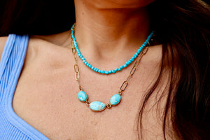 Blue Ridge Turquoise Triple Stone Necklace DT54