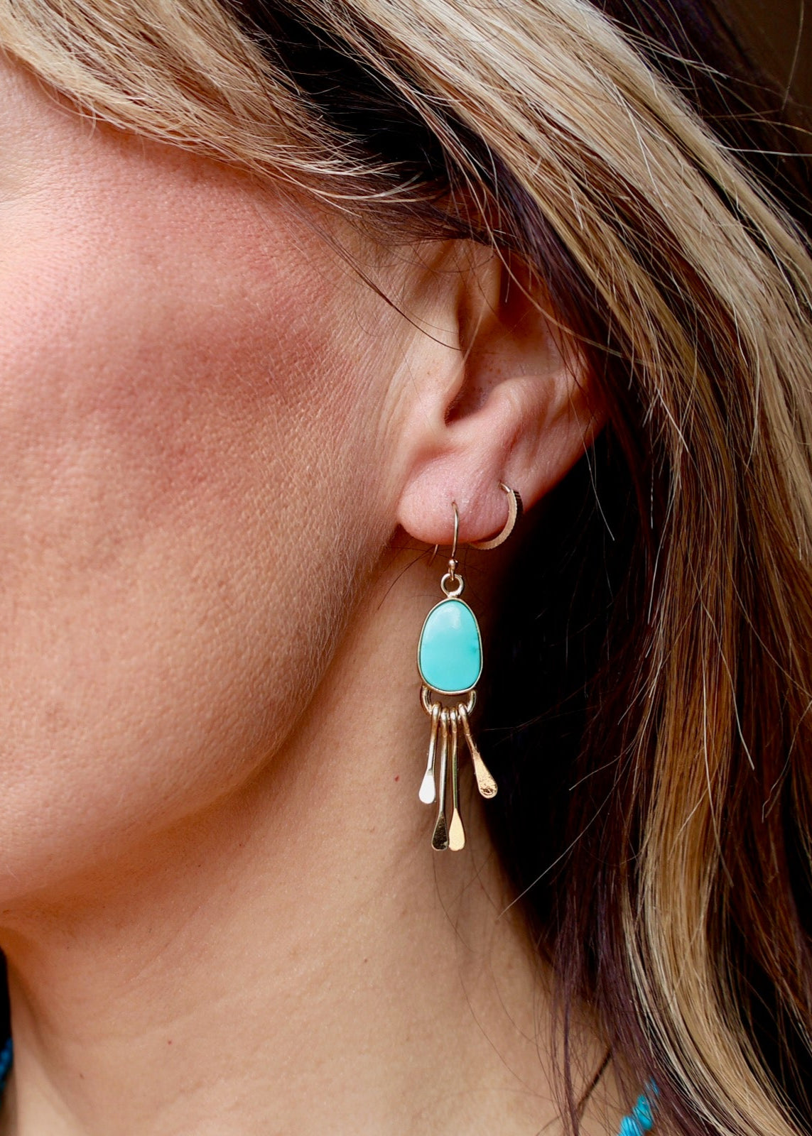 Campitos Turquoise Fringe Earrings DT2