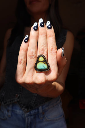 Royston Turquoise Southwest Style Ring Adjustable Size EW15