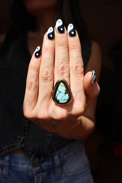 Royston Turquoise Southwest Style Ring Adjustable Size
