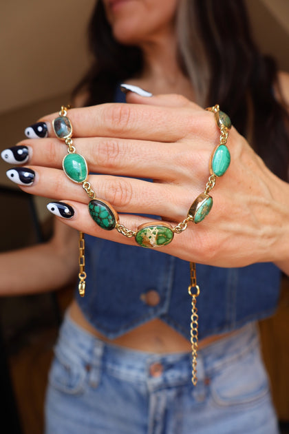 Sonoran Gold Turquoise Choker Necklace