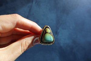 Royston Turquoise Southwest Style Ring Adjustable Size EW15