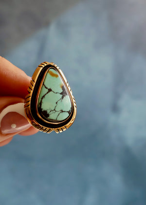 Royston Turquoise Southwest Style Ring Adjustable Size EW16