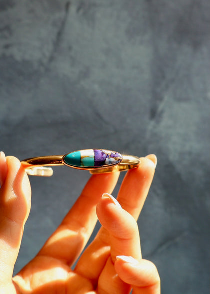 Turquoise Composite Cuff Bracelet