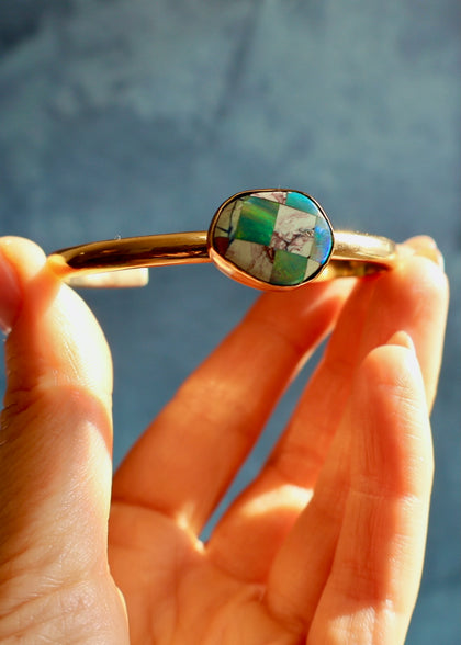 Checkerboard Composite Cuff Bracelet