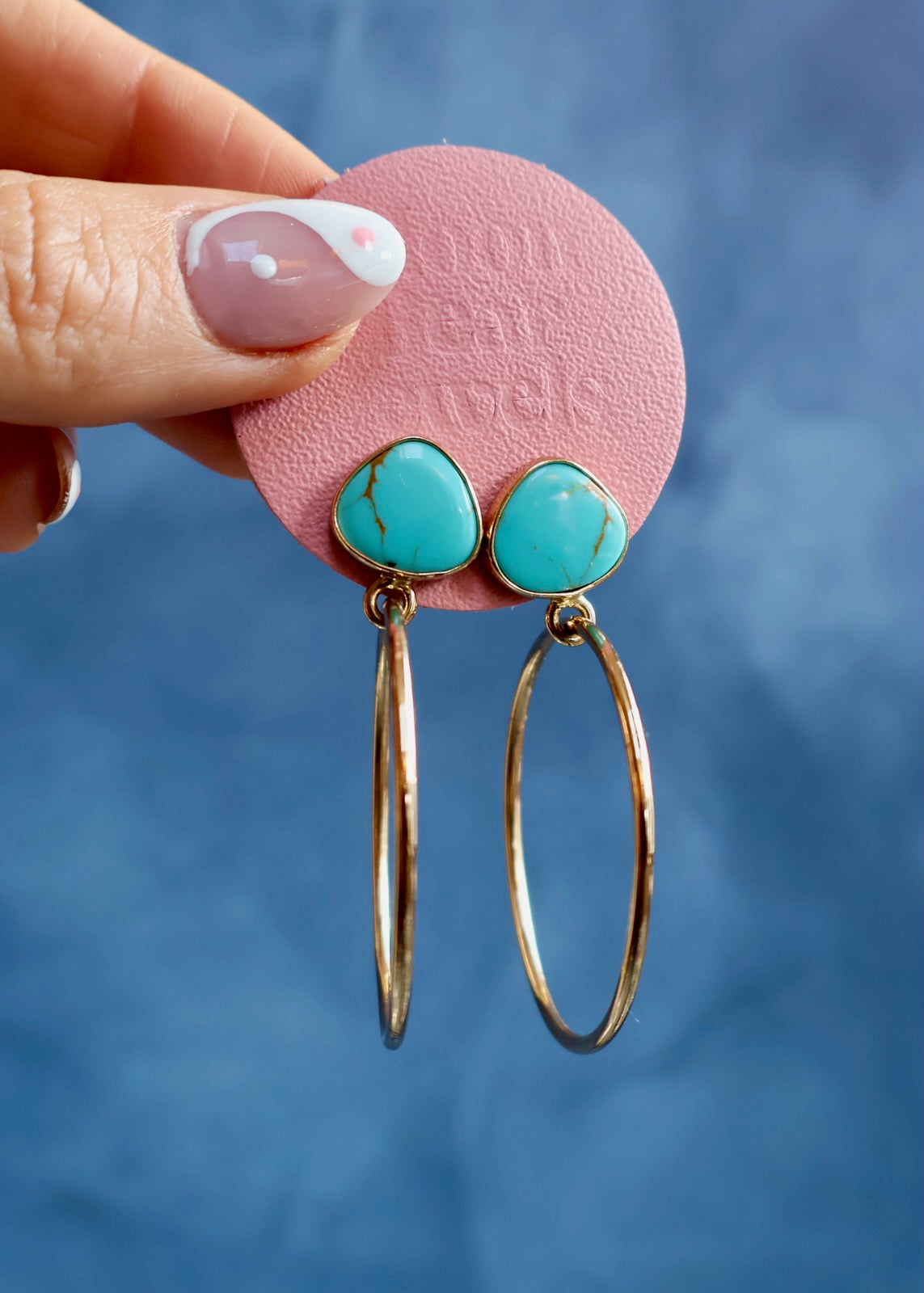 Campitos Turquoise Gold Alchemia Hoops EW50