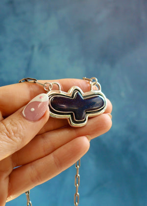 Black Sunstone Thunderbird Necklace EW57