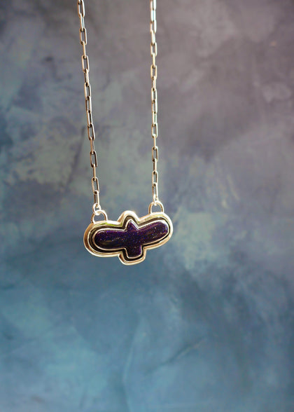 Black Sunstone Thunderbird Necklace