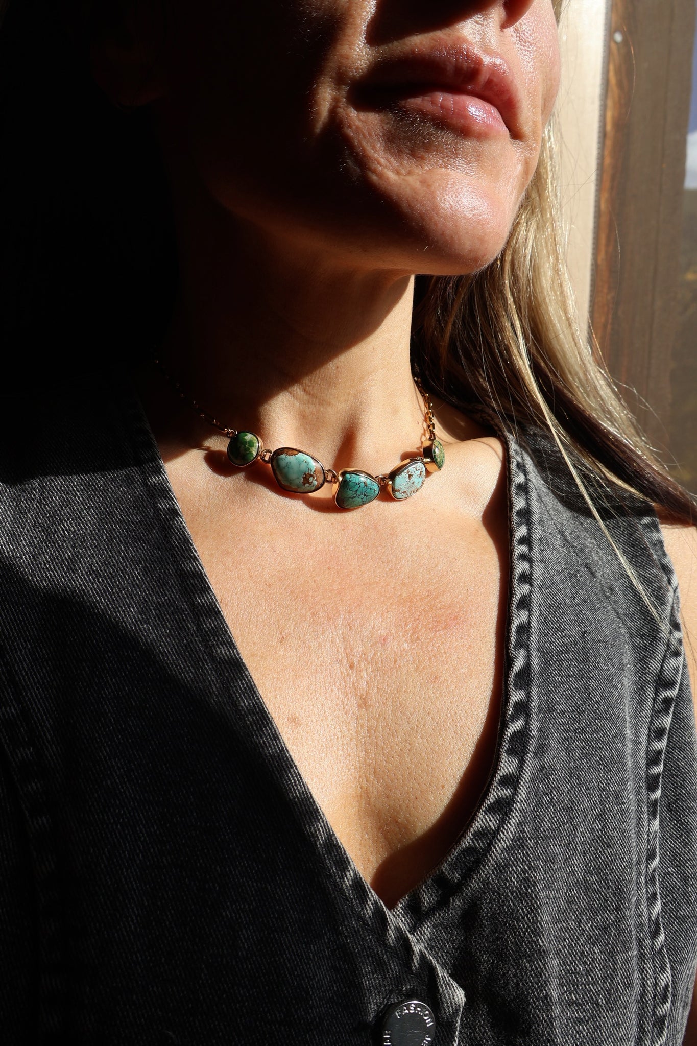 Royston Turquoise Choker Necklace EW61