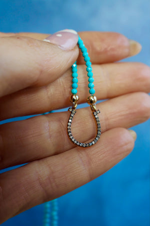 Lucky Horseshoe Diamond Necklaces EW67
