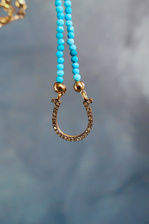 Lucky Horseshoe Diamond Necklaces EW67