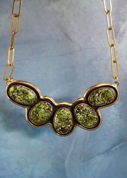 Electric Western Cloud Mountain Turquoise Necklace