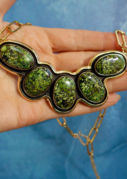 Electric Western Cloud Mountain Turquoise Necklace