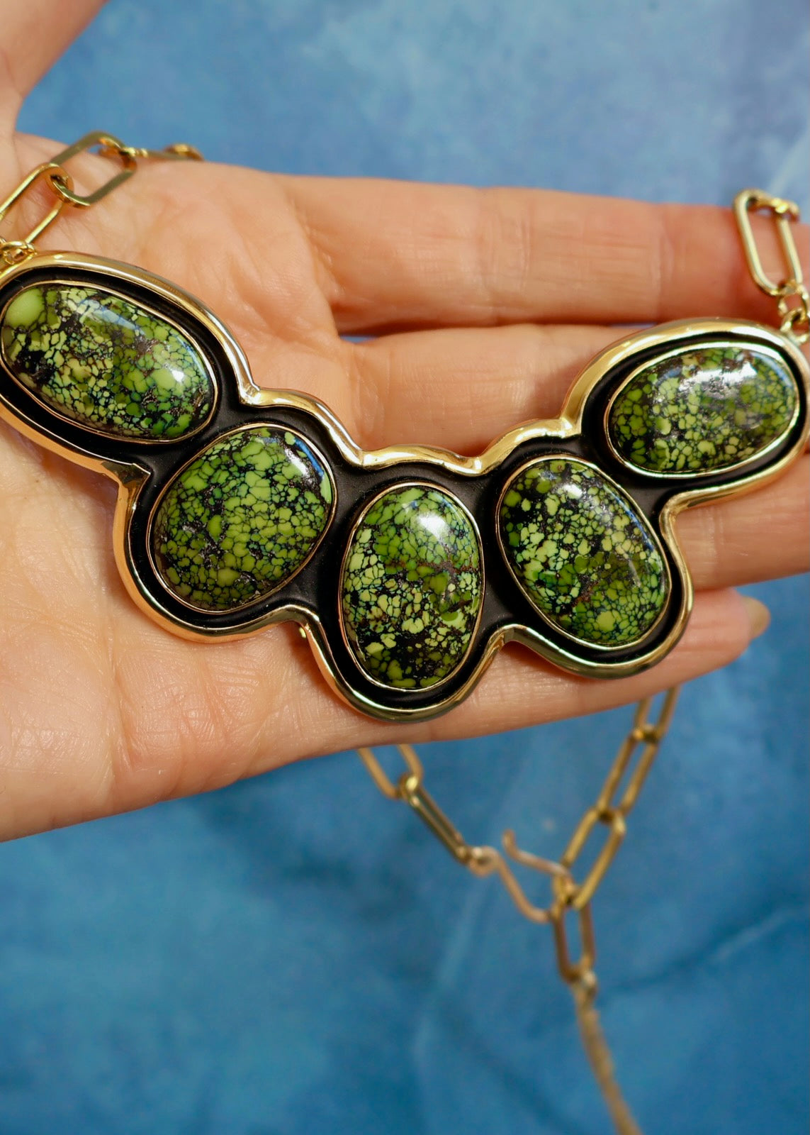 Electric Western Cloud Mountain Turquoise Necklace EW68