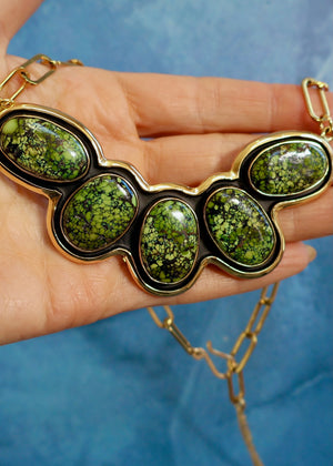 Electric Western Cloud Mountain Turquoise Necklace EW68