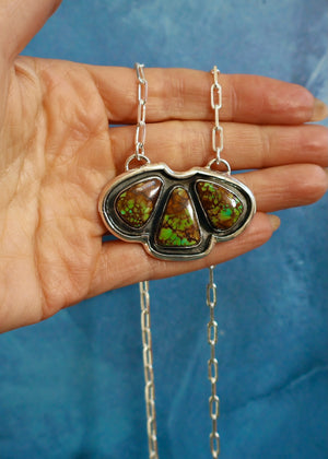 Cloud Mountain Turquoise & Sterling SIlver Necklace EW69