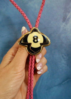 8 Ball Bird Bolo with Pink Leather EW71