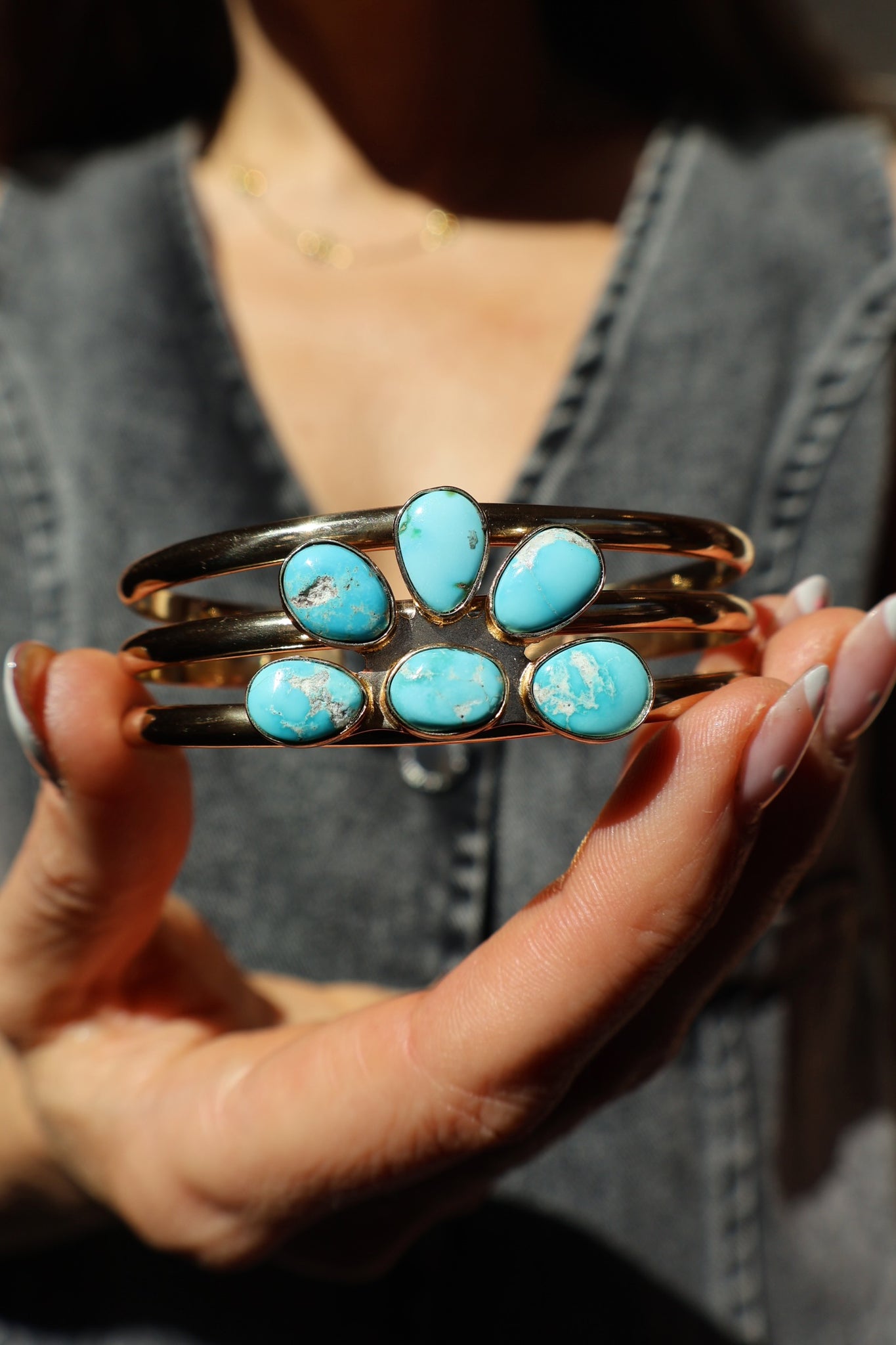Blue Ridge Turquoise Triple Cuff Bracelet EW74