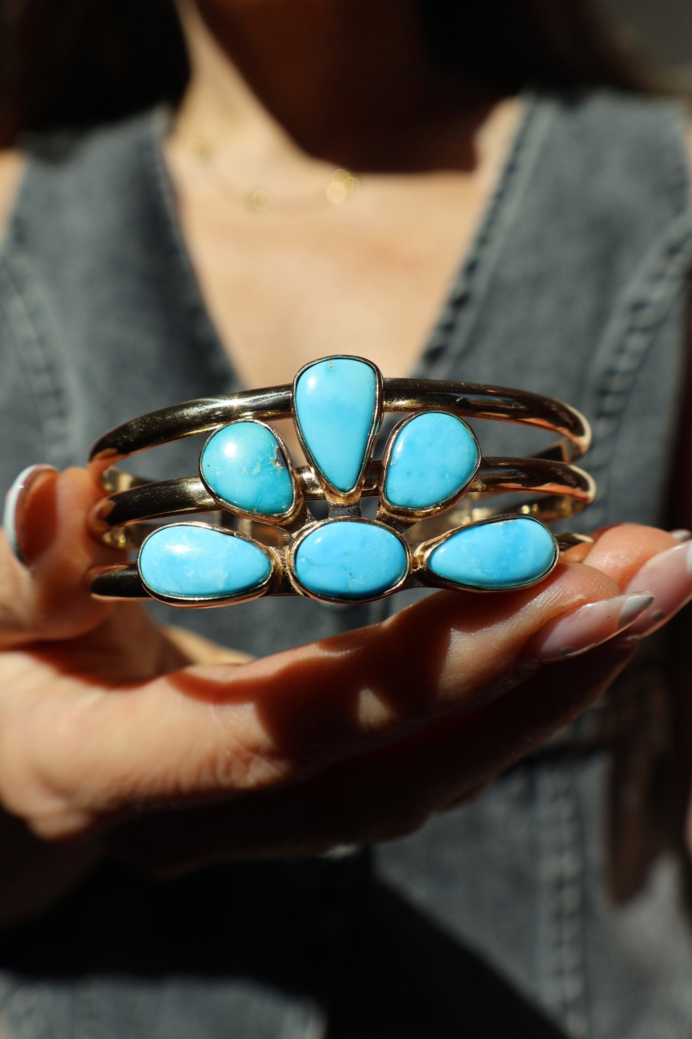 Blue Ridge Turquoise Triple Cuff Bracelet EW73