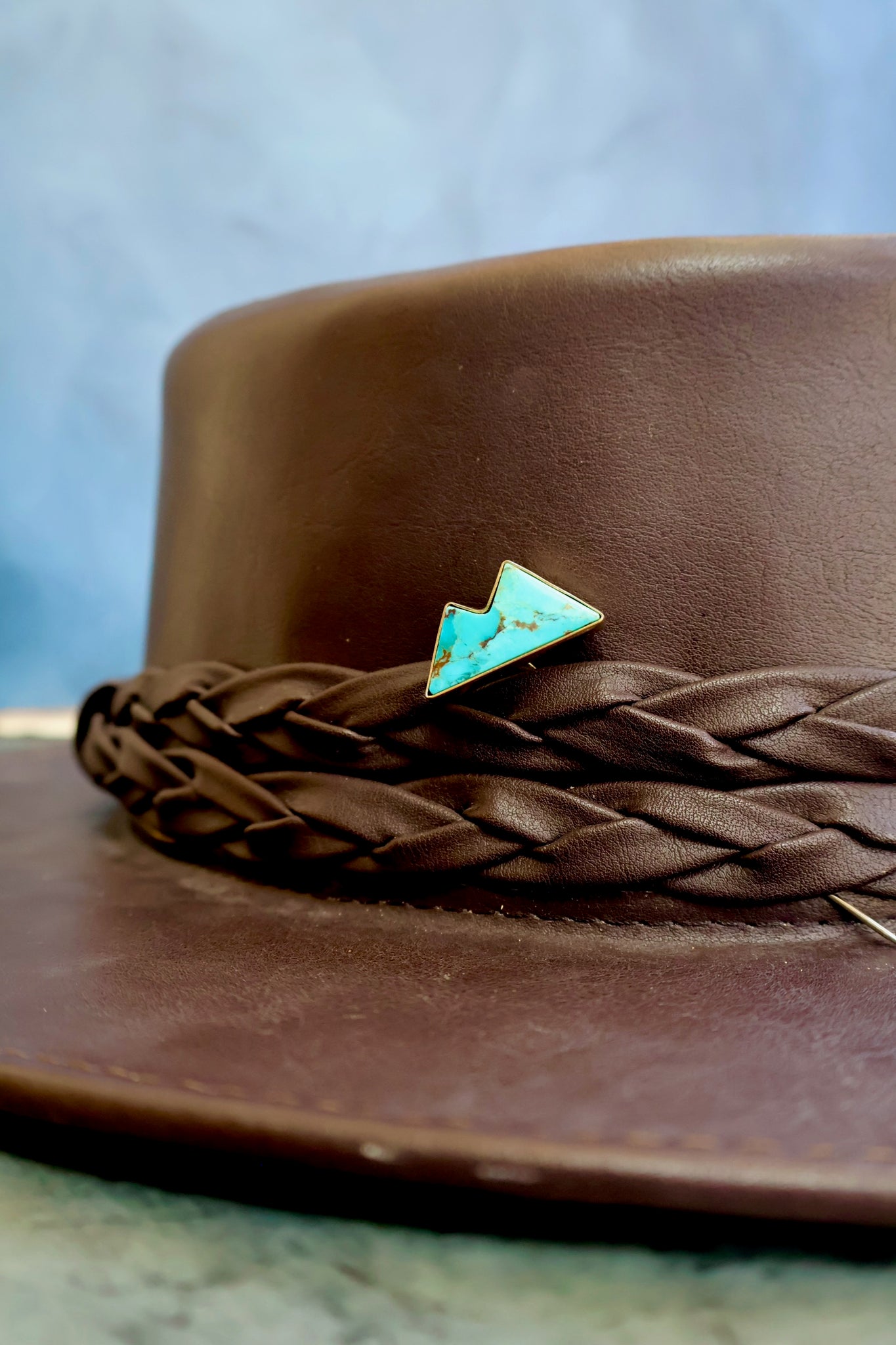 Electric Western Hat Pin Mountain Campitos Turquoise EW27