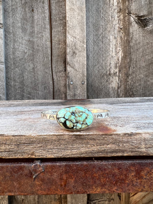 Variscite Mountain Cuff Bracelet Sterling Silver #99