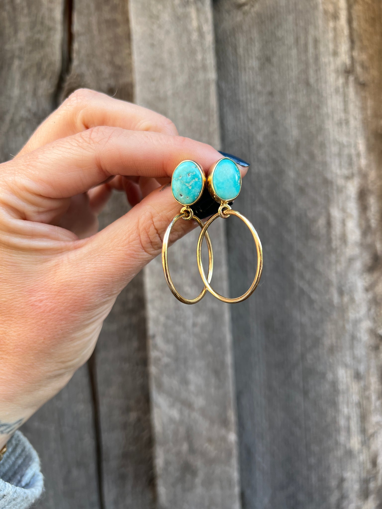 Campitos Turquoise Mini-hoop earring in Gold Alchemia #100