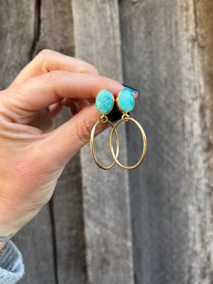 Campitos Turquoise Mini-hoop earring in Gold Alchemia #100
