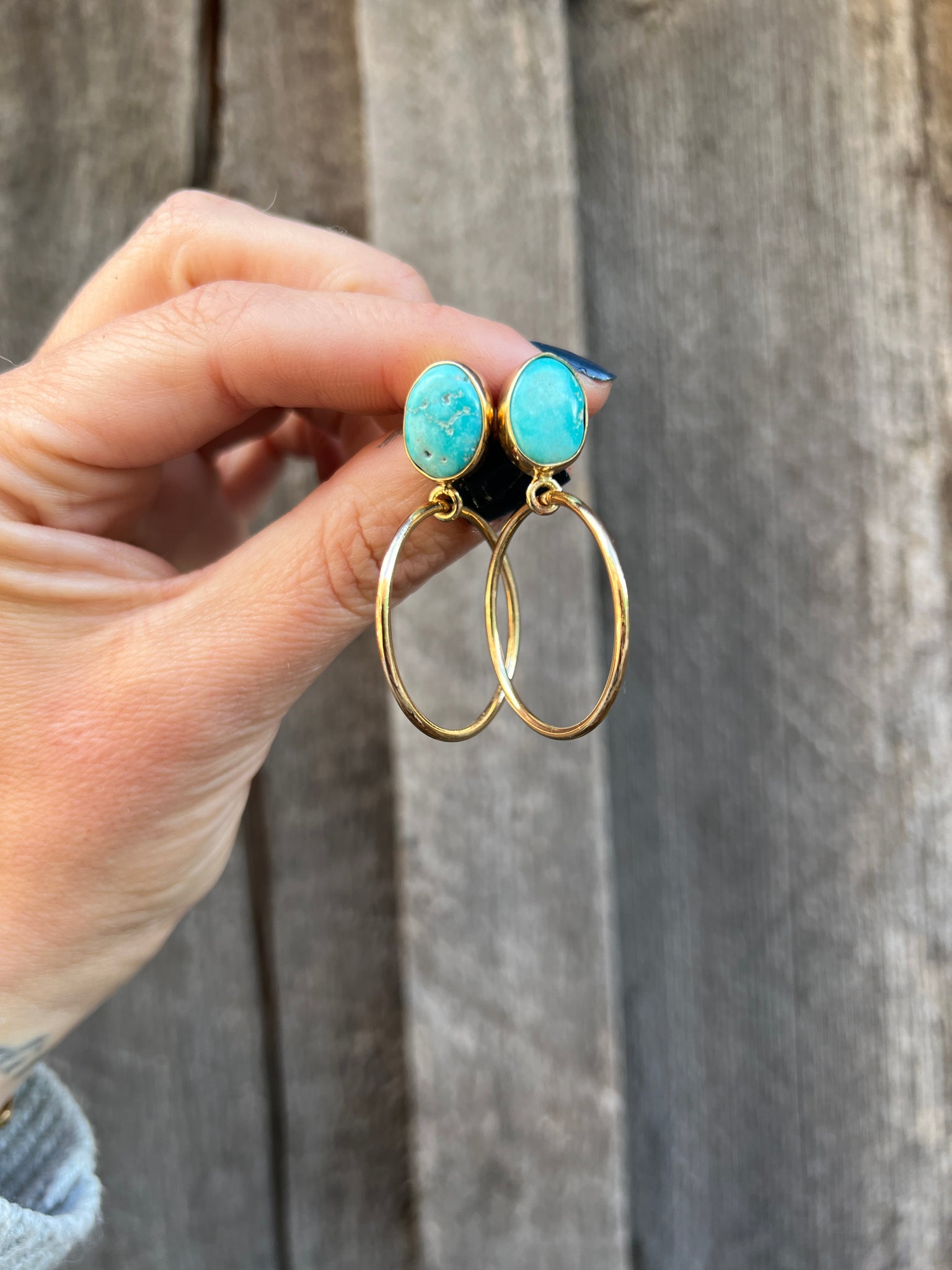 Campitos Turquoise Mini-hoop earring in Gold Alchemia #100