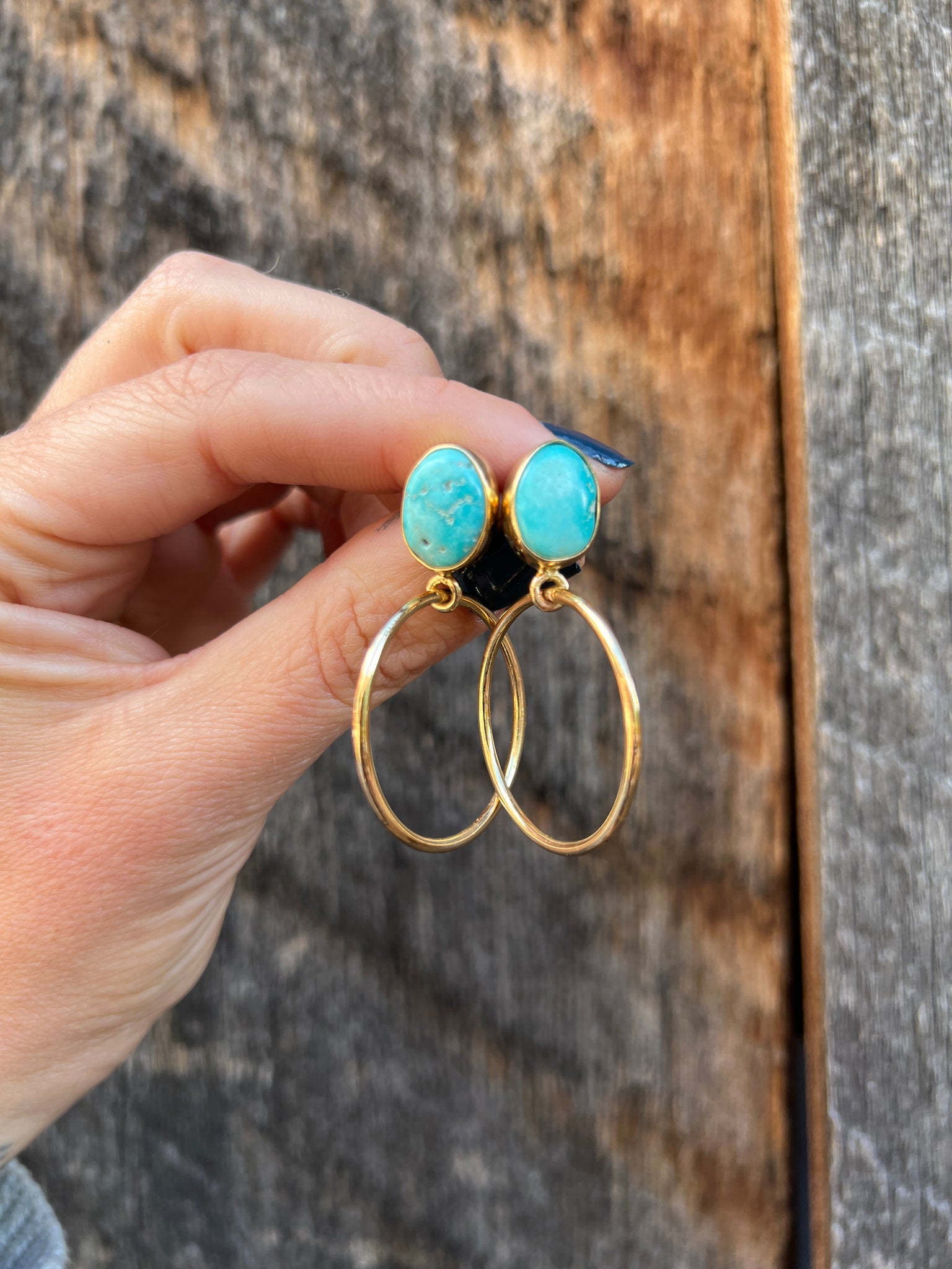 Campitos Turquoise Mini-hoop earring in Gold Alchemia #100