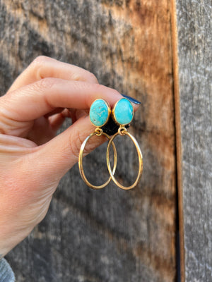 Campitos Turquoise Mini-hoop earring in Gold Alchemia #100