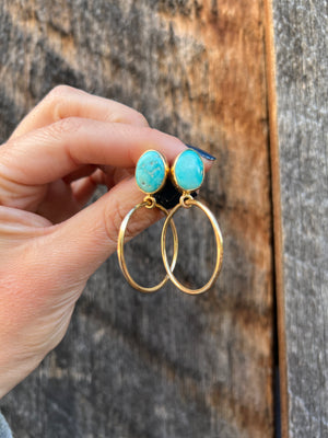 Campitos Turquoise Mini-hoop earring in Gold Alchemia #100