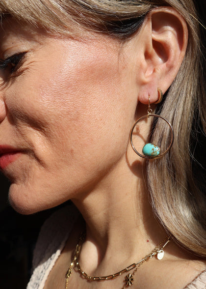 Campitos Turquoise Hoop Earring