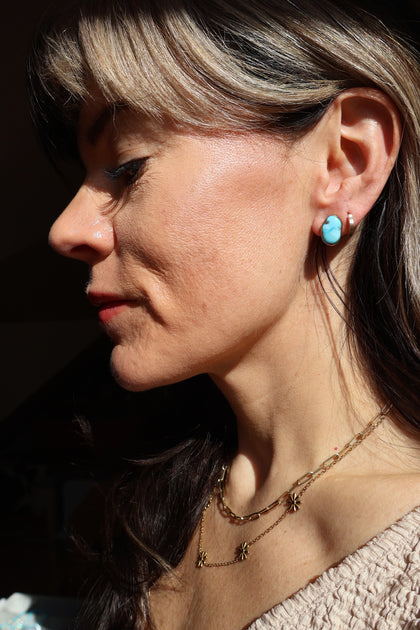 White Water Turquoise Studs