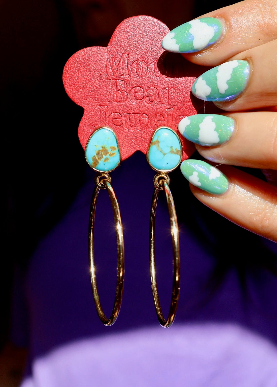 Campitos Turquoise Hoop Earring HP20