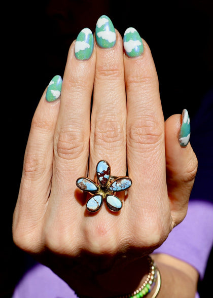 Golden Hills Flower Ring