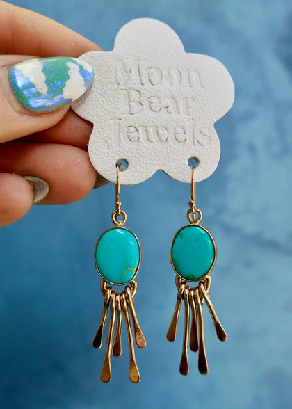 Blue Ridge Turquoise Fringe Earring