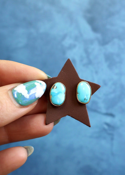 White Water Turquoise Studs