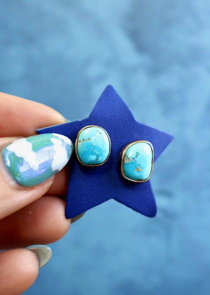 White Water Turquoise Studs